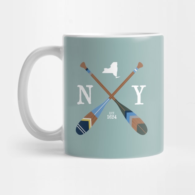 Paddle NY, New York Lake Life Painted Oars by GreatLakesLocals